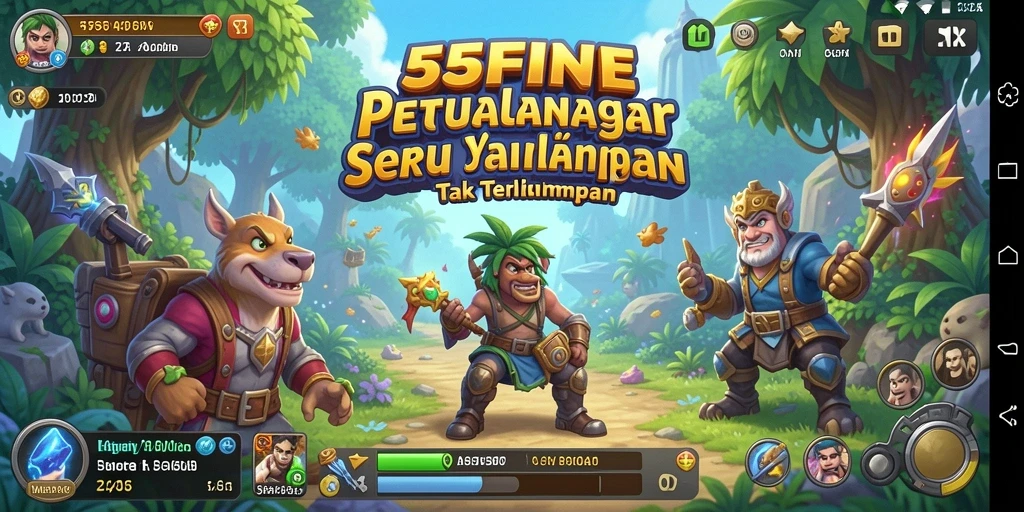 Screenshot menampilkan gameplay seru 55FIVE dalam petualangan.