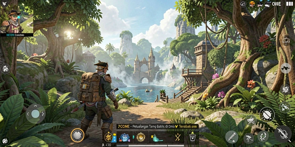 Gameplay seru di dunia terbuka 7CONE dengan petualangan tanpa batas.