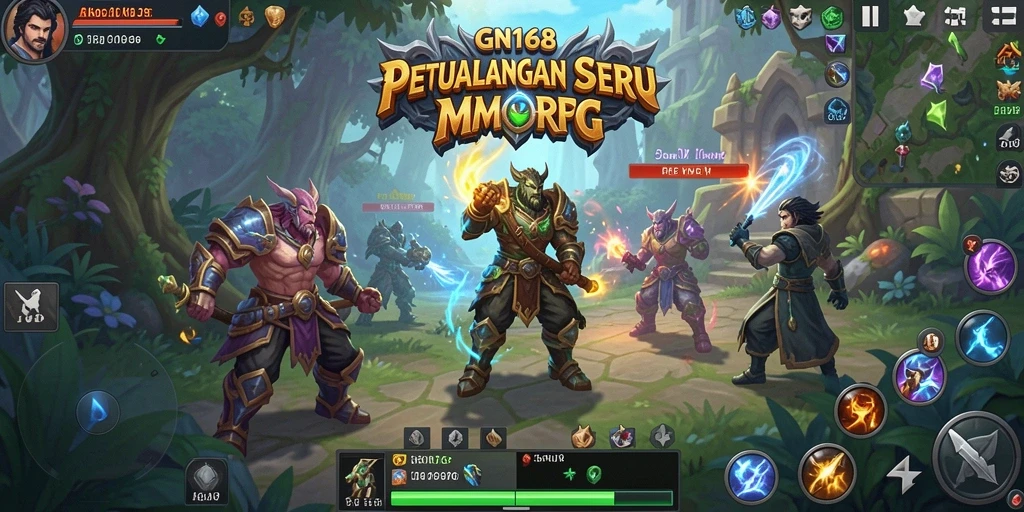 Screenshot menampilkan aksi seru dalam pertempuran MMORPG.