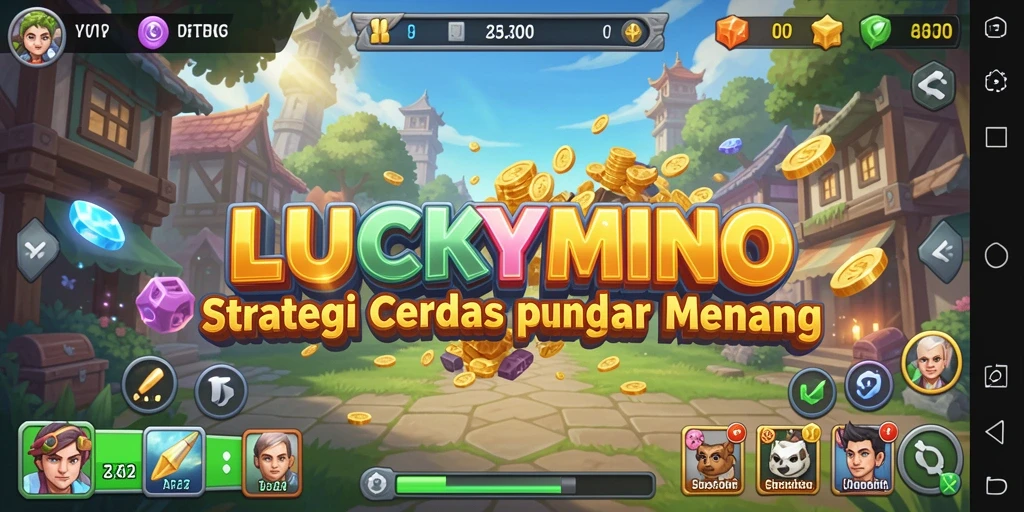Tampilan gameplay menarik dalam LUCKYMINO dengan berbagai strategi.