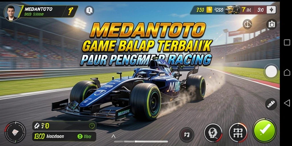 Tampilan gameplay balap seru dan mendebarkan di MEDANTOTO.