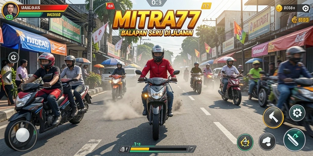 Gameplay balapan seru di jalanan dengan MITRA77.