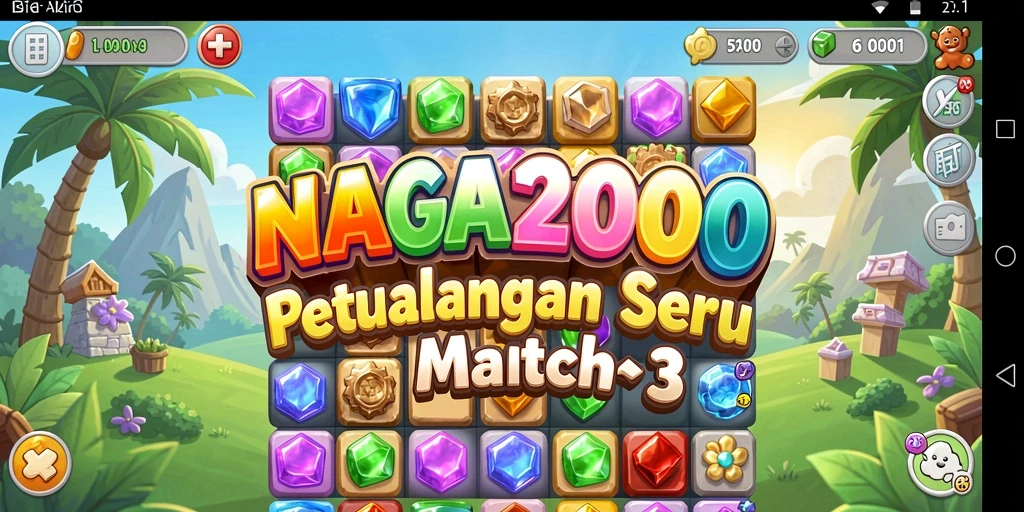 Tampilan gameplay seru NAGA2000 dalam misi Match-3.