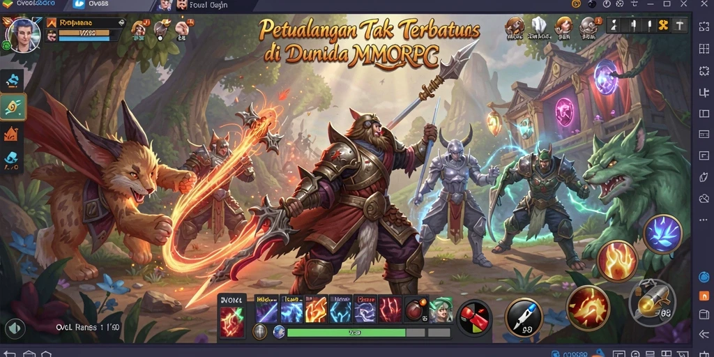 Tampilan gameplay OVO88 yang mendebarkan dalam dunia MMORPG.