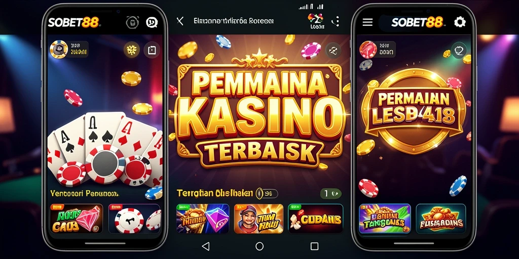 Tampilan menarik dari gameplay Kasino di aplikasi SOBET88.