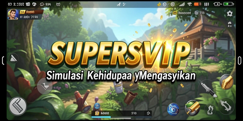 Tampilan gameplay menarik di dunia virtual SUPERSVIP.