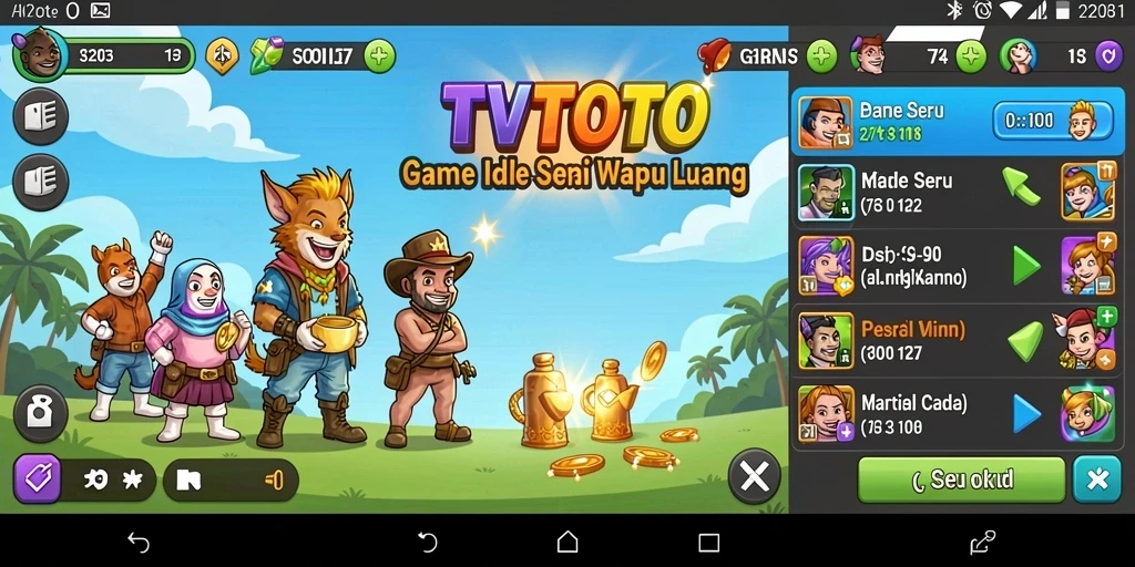 Tampilan gameplay TVTOTO yang menarik dalam elemen Idle.