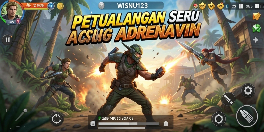 Screenshot gameplay <strong>WISNU123</strong> menunjukkan aksi penuh ketegangan.
